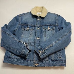 Kancan Sherpa Denim Jacket Size Medium